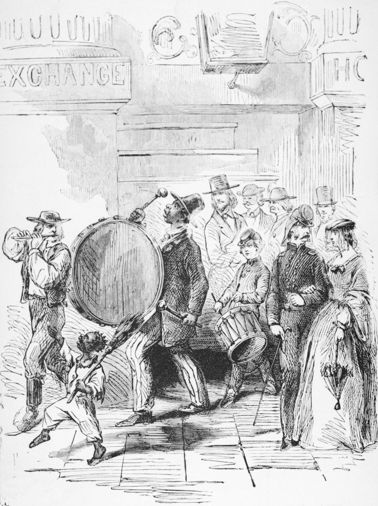 Detail of Woodcut of the Confederate Army Recruiting by Anonymous