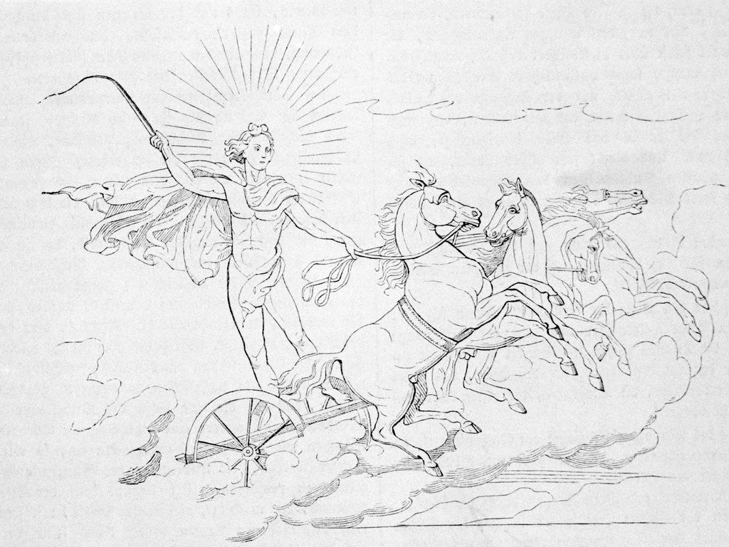 Detail of Helios Riding Horse Led Chariot by Anonymous
