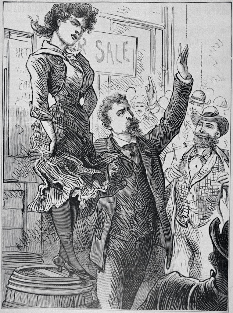 Detail of Husband Selling off Wife by Anonymous