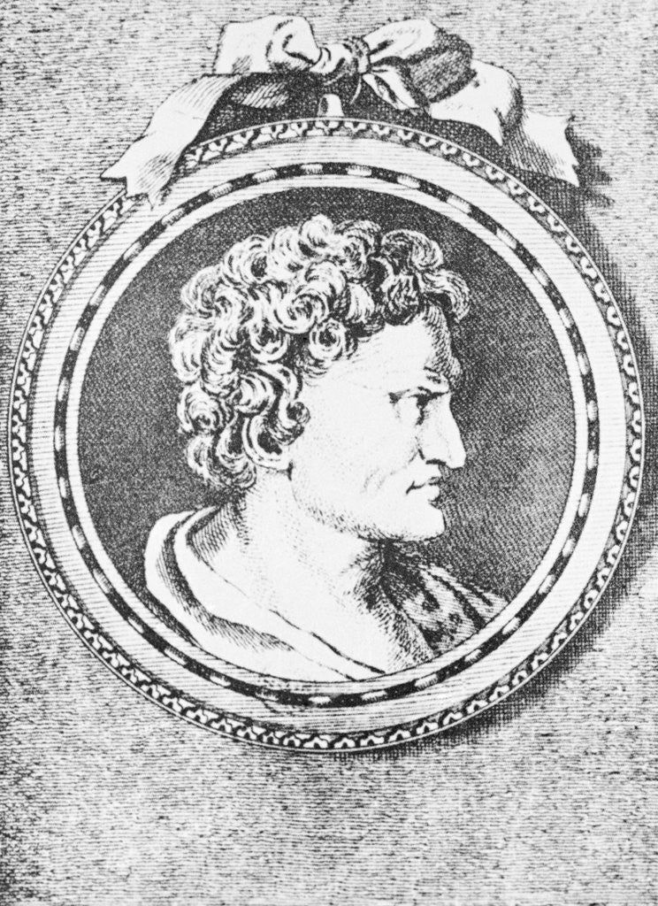 Detail of Engraving of Greek Astronomer, Hipparachus by Corbis