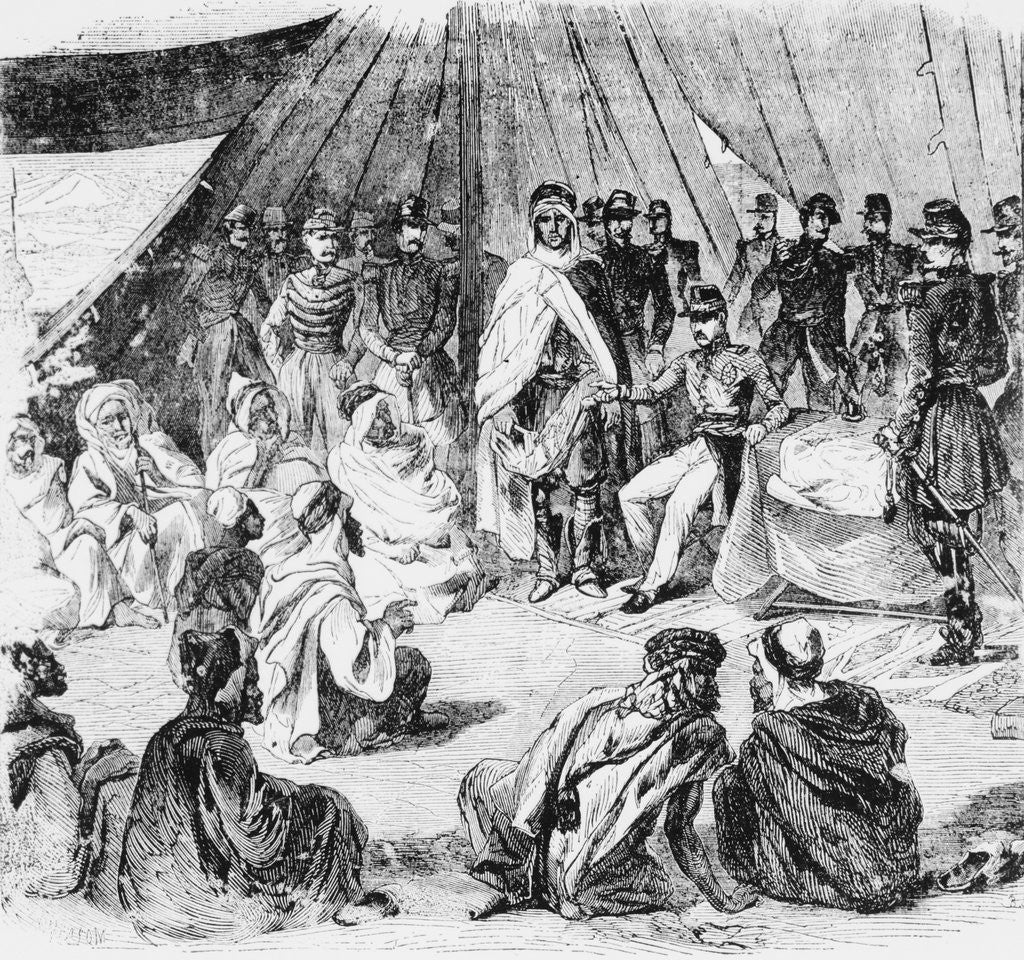 Detail of Illustration of Surrender of Berber People to French by Anonymous