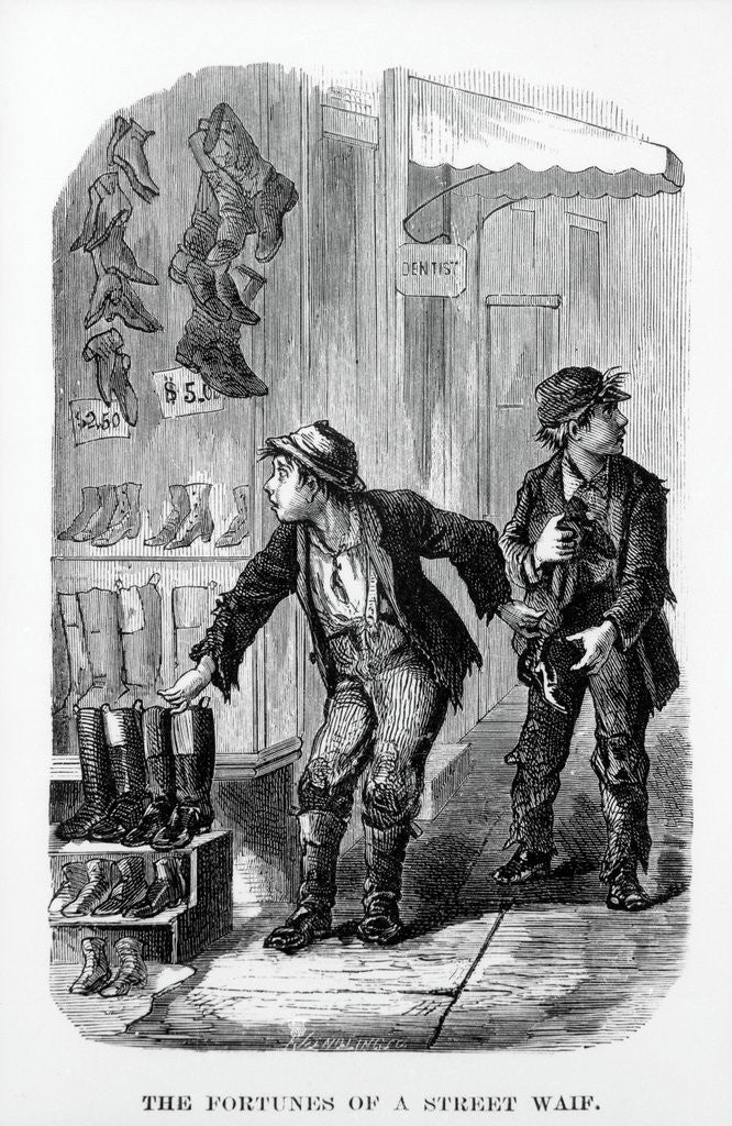 Detail of The Fortunes of a Street Waif Book Illustration by Anonymous