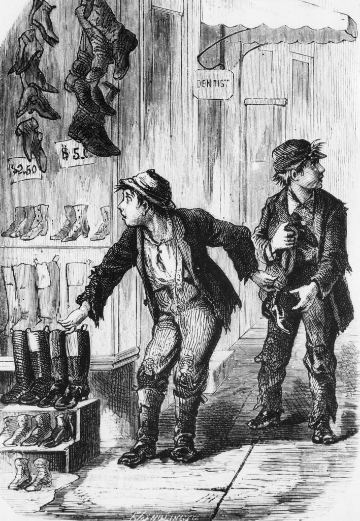 Detail of The Fortunes of a Street Waif Book Illustration by Anonymous