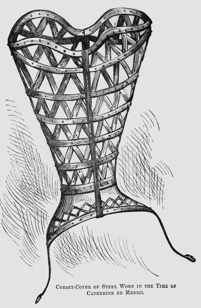 Detail of Illustration of a 16th-Century Steel Corset by Corbis