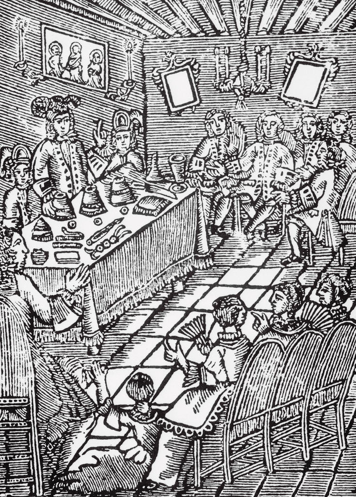 Detail of Magician Performing Seance by Anonymous