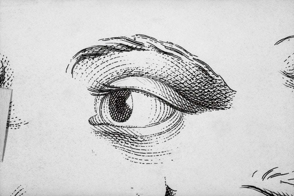 Detail of Eye Looking Upward Right by Anonymous