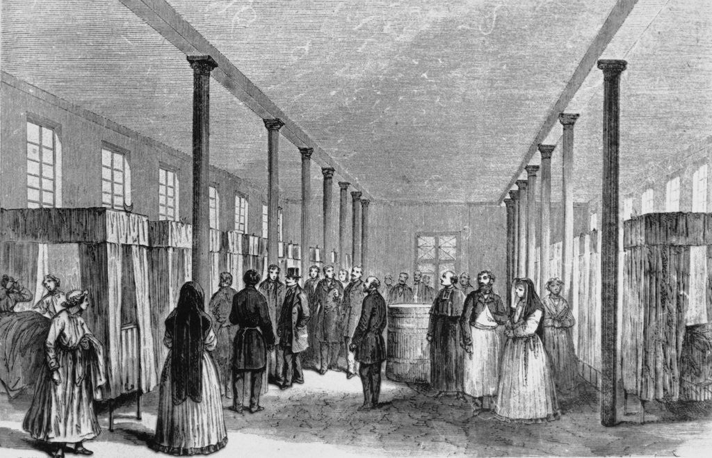 Detail of Napoleon III Visiting Hospital by Anonymous