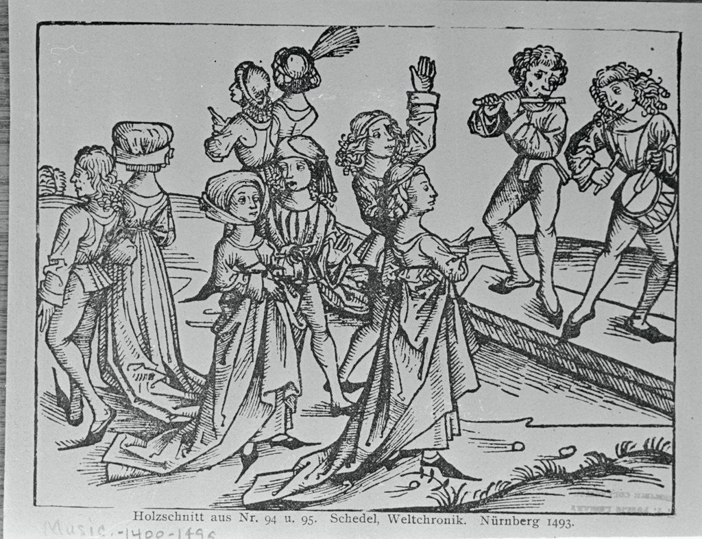 Detail of Dancers Performing to Music by Anonymous