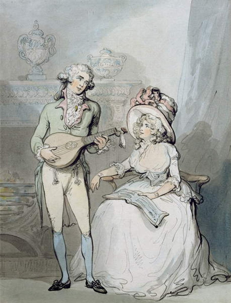 Detail of The Duet by Thomas Rowlandson