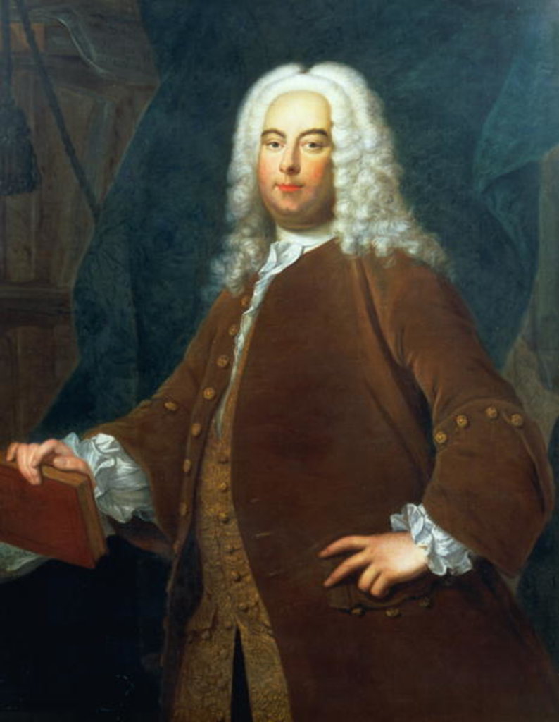 Detail of Portrait of George Frederick Handel c.1736 by Thomas (school of) Hudson