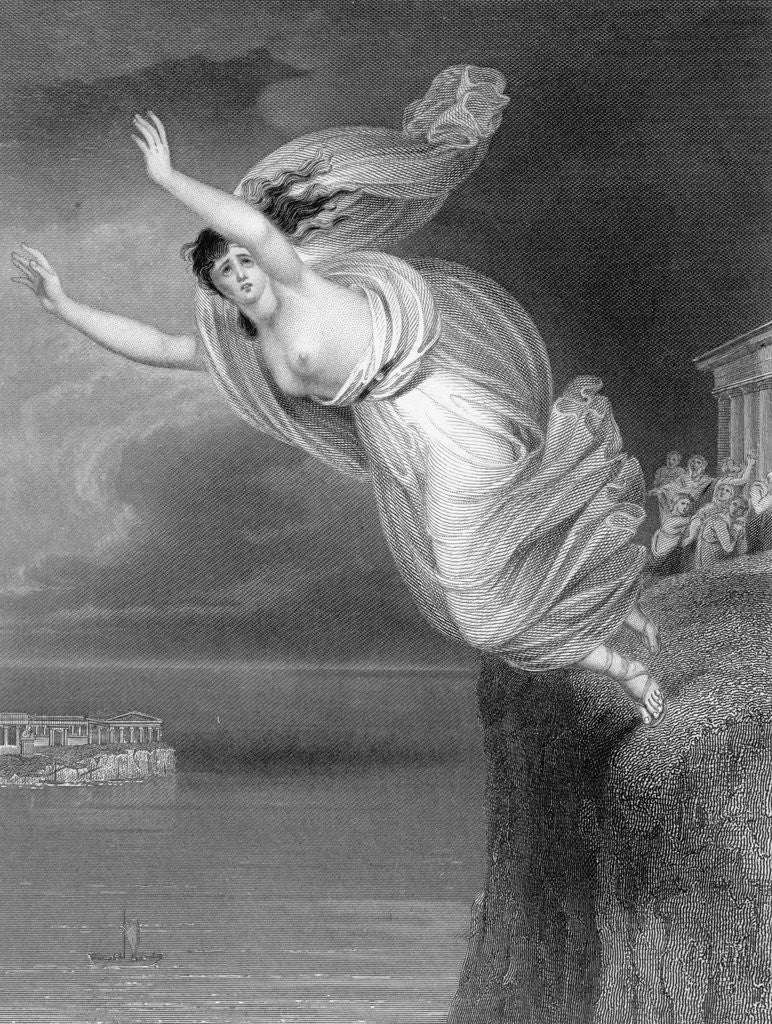 Detail of Illustration of Sappho Jumping to Her Death by Corbis