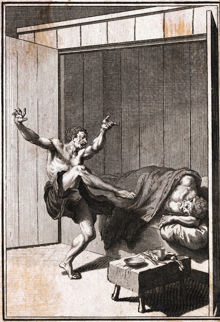 Detail of Man Performing Exorcism by Anonymous