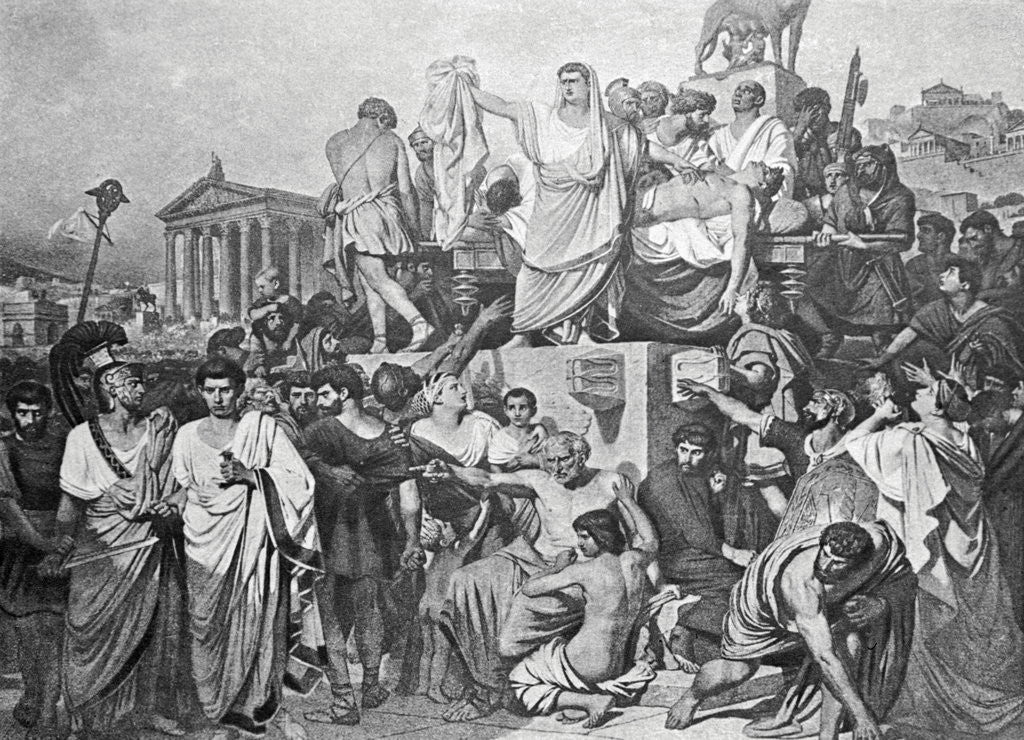 Detail of Mark Antony Eulogizing Julius Caesar by Anonymous