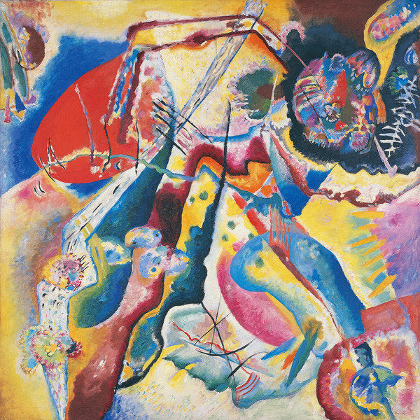 Detail of Painting with red spot, 1914 by Wassily Kandinsky