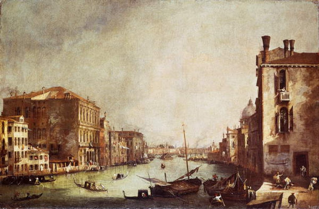 Detail of View of Canal Grande from San Vio by Canaletto