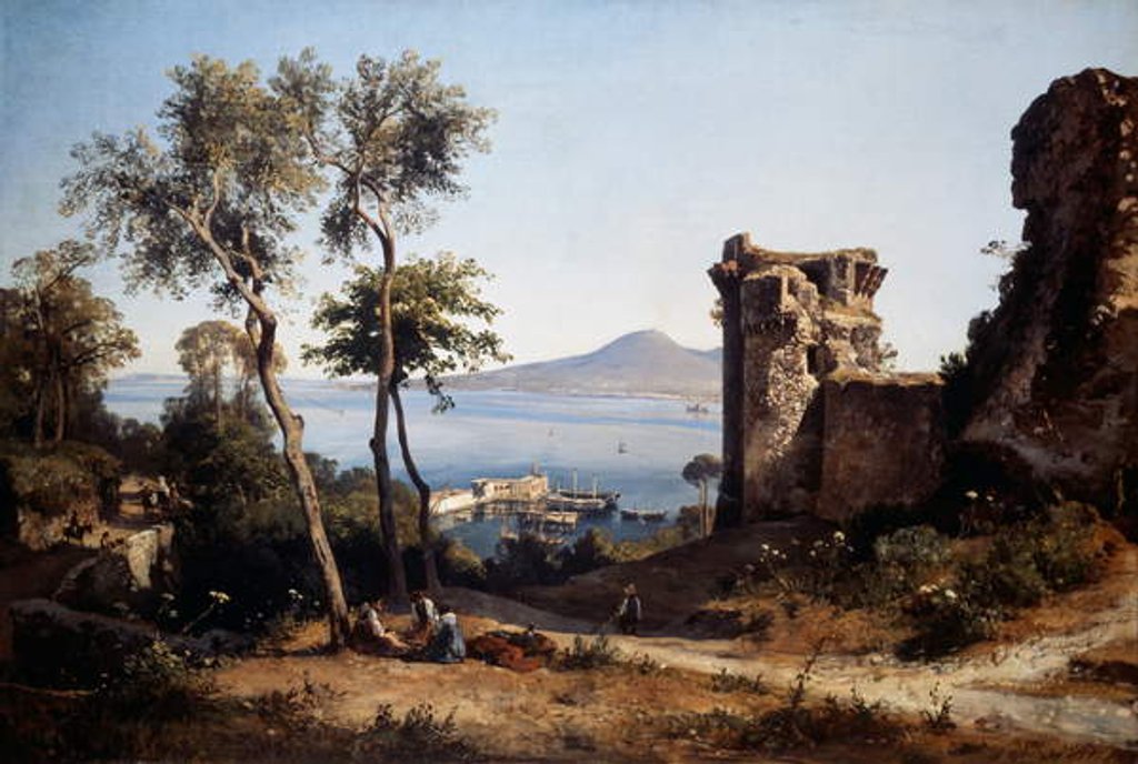 Detail of View of Castellammare di Stabia by Giacinto Gigante