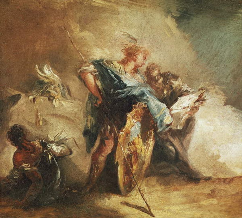 Detail of Minerva Dictating Laws by Giovanni Battista Tiepolo