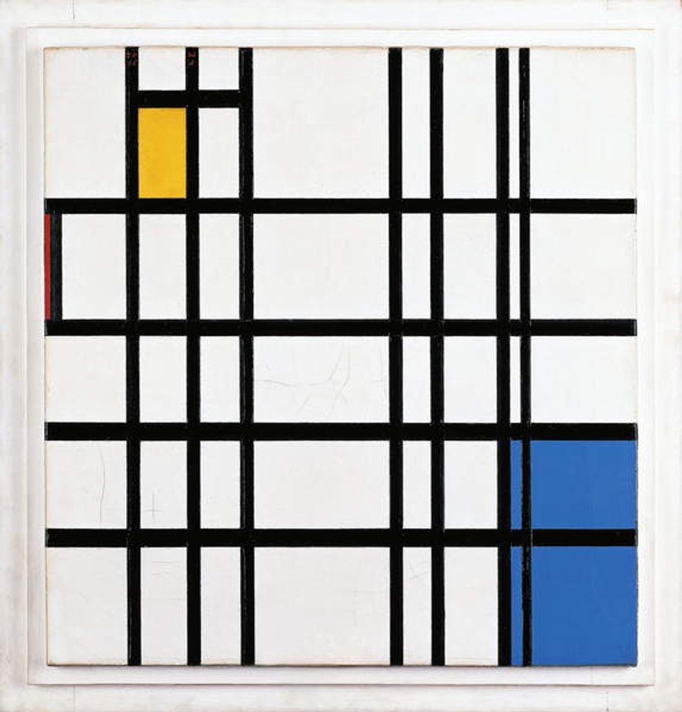 Detail of Composition with Blue, Red and Yellow, 1935-42 by Piet Mondrian