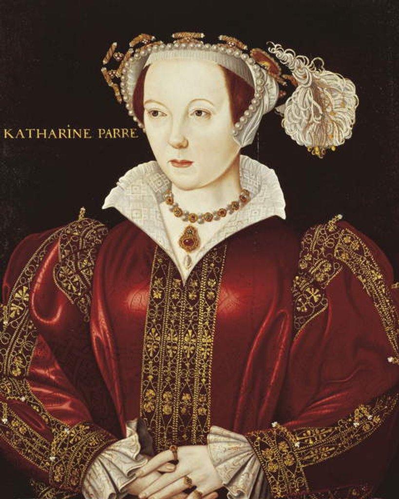 Detail of Portrait of Katherine Parr, c.1545 by English School