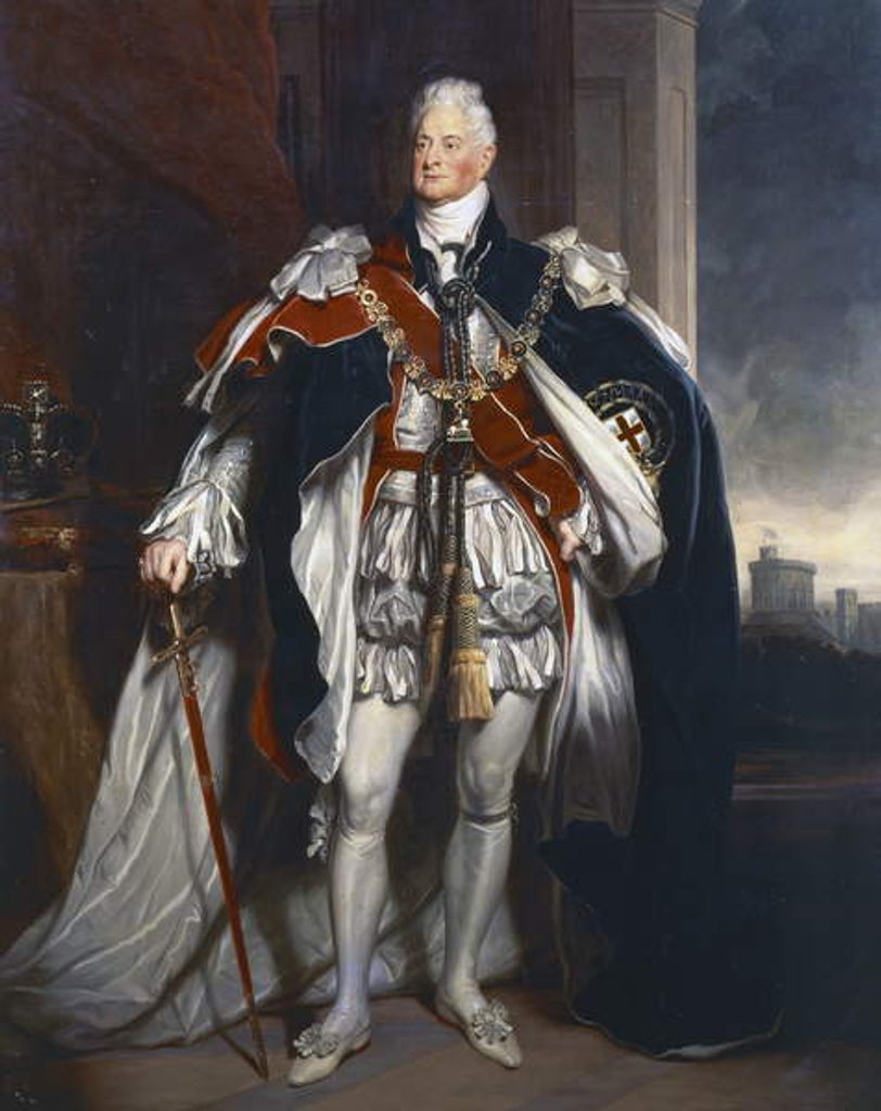 Detail of Portrait of King William IV, copy after Sir Martin Archer Shee, 1844 by George Peter Alexander Healy