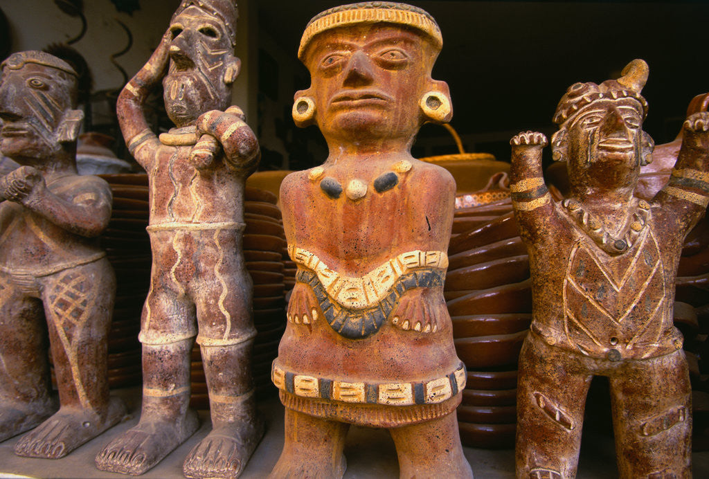 Detail of Primitive Clay Figures For Sale by Anonymous