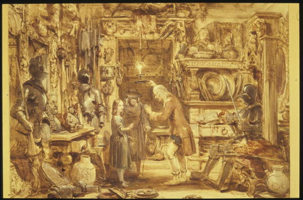 Detail of The Old Curiosity Shop / Little Nell's Home / Interior of the Old Curiosity Shop, 1840 by George Cattermole