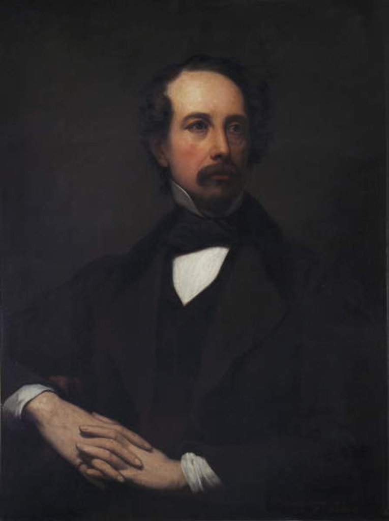 Detail of Charles Dickens, 1900 by Ary (after) Scheffer