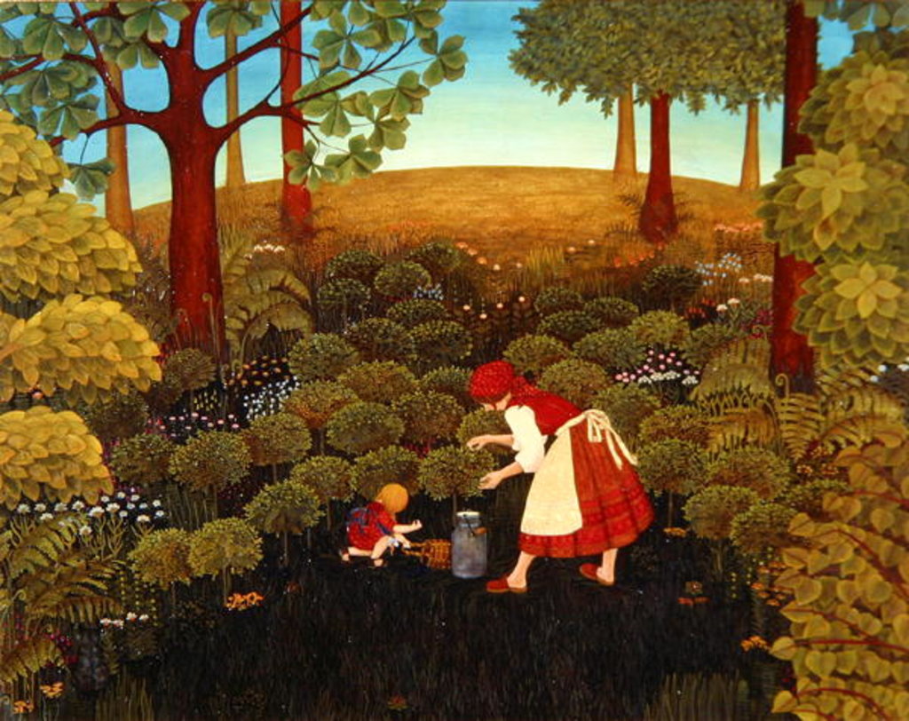 Detail of Picking Blueberries by Ditz Ditz