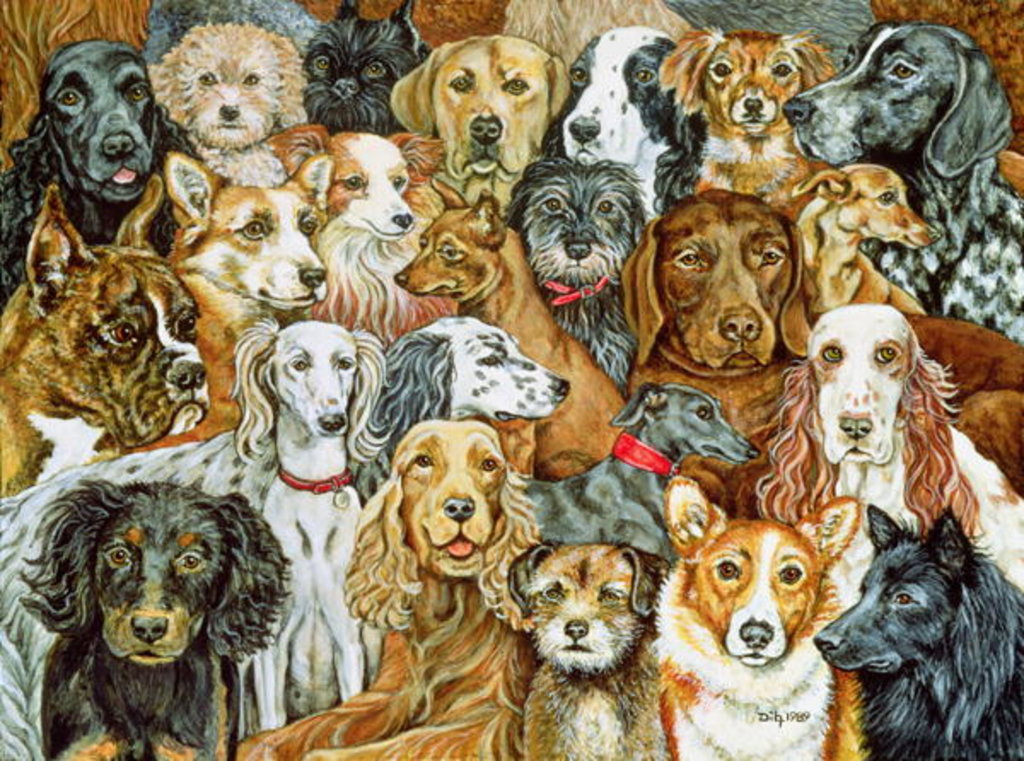 Detail of Dog Spread, 1989 by Ditz Ditz