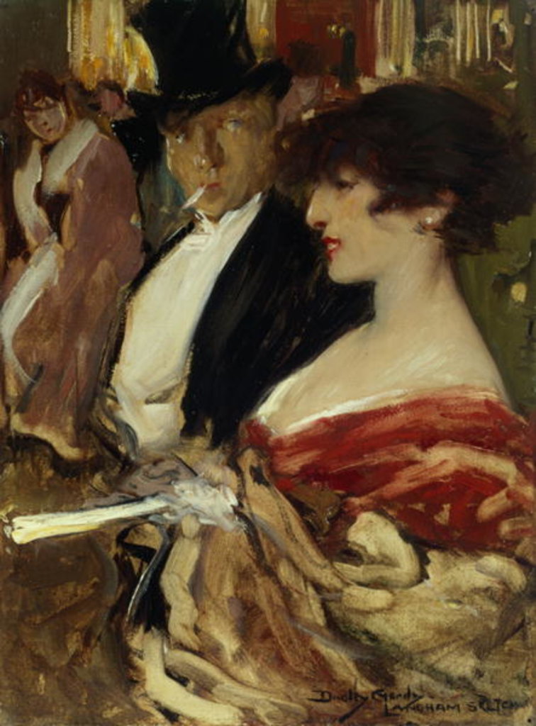 Detail of At the Opera by Dudley Hardy