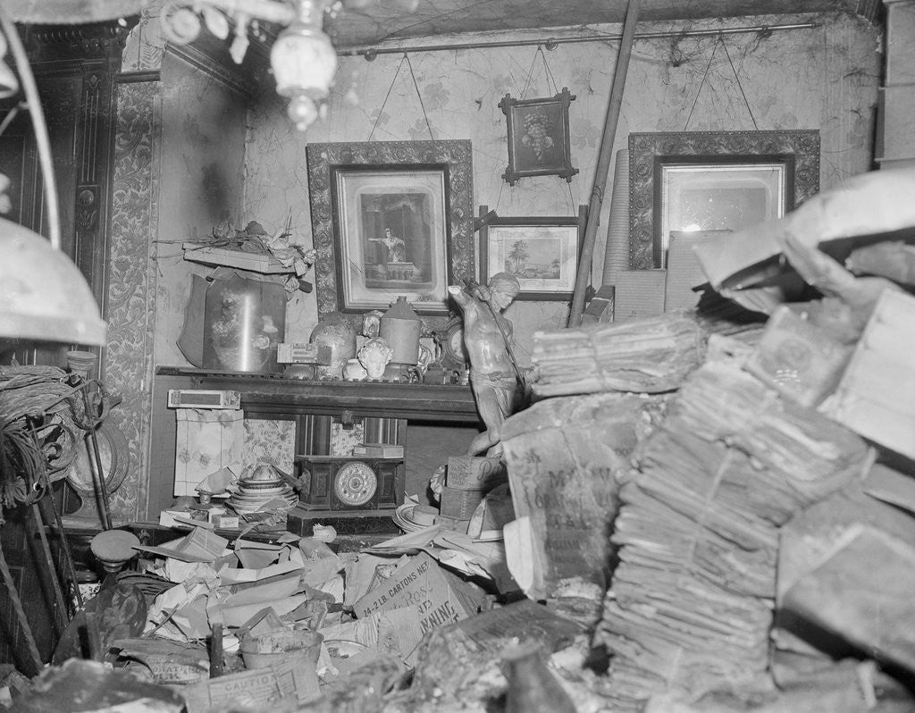 Detail of Clutter Filled Room in the Collyer House by Anonymous