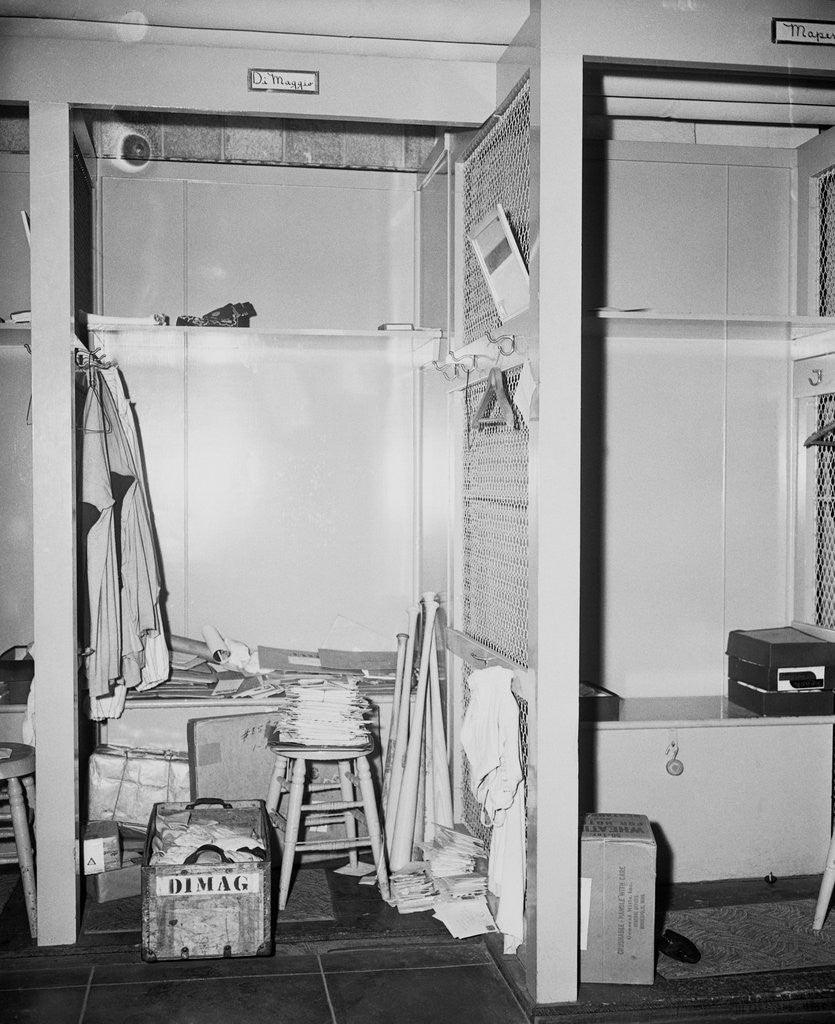 Detail of Joe DiMaggio's Locker by Anonymous