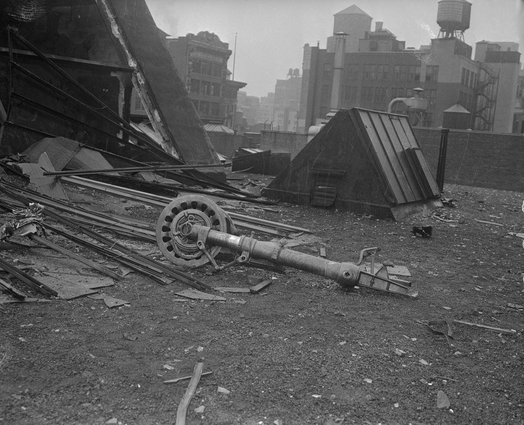 Detail of Crash Metal Strewn on Building Site by Anonymous