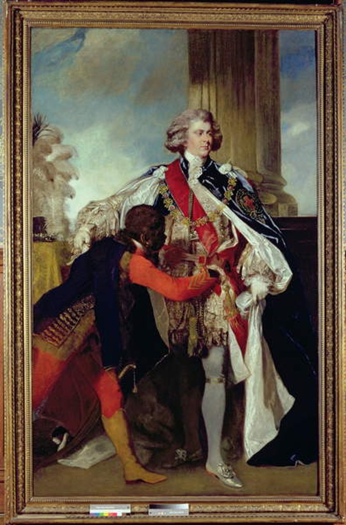 Detail of George IV when Prince of Wales with a negro page, 1787 by Joshua Reynolds