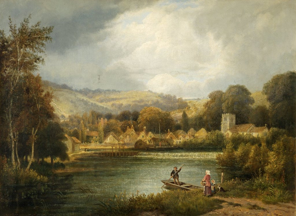 Detail of Streatley-on-Thames by Sir Augustus Wall Callcott