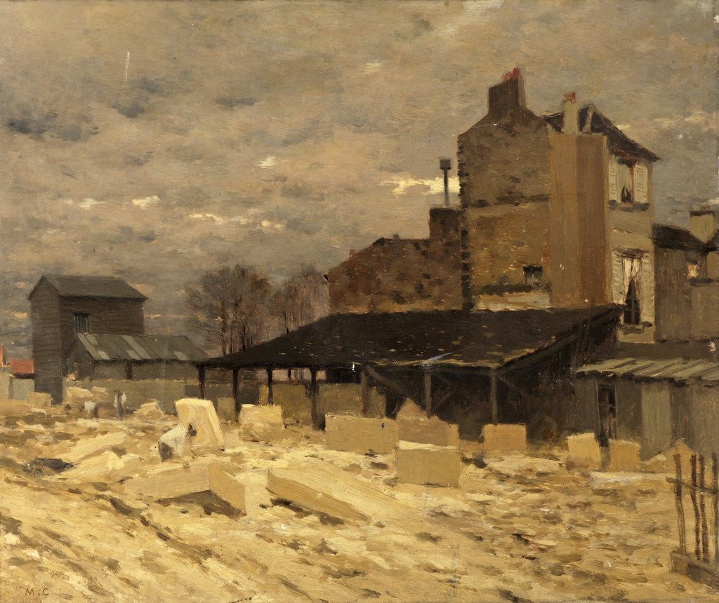 Detail of Stone Yard - Old Houses in Paris by Marie Cazin