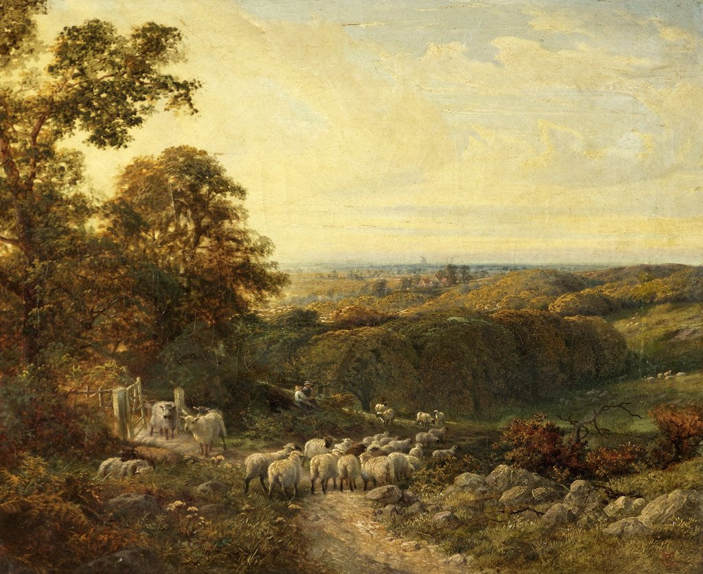 Detail of Surrey Hills, Looking Towards Guildford by George Vicat Cole