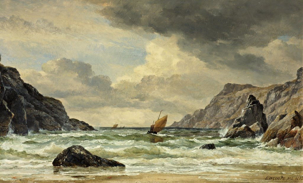 Detail of Kynance Cove, The Lizard, Cornwall by Edward William Cooke