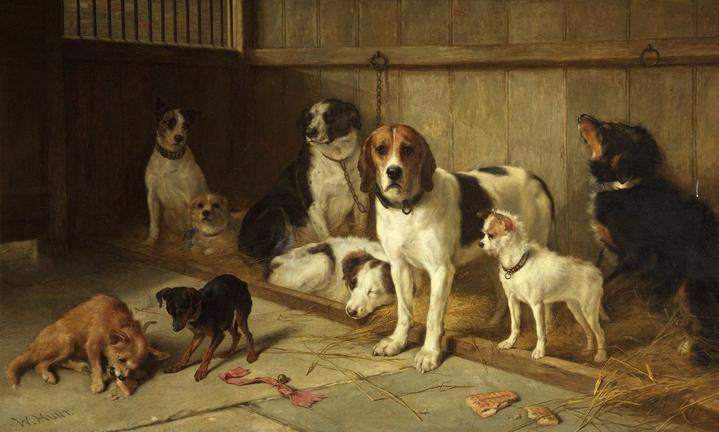 Detail of The Dogs' Home by Walter Hunt