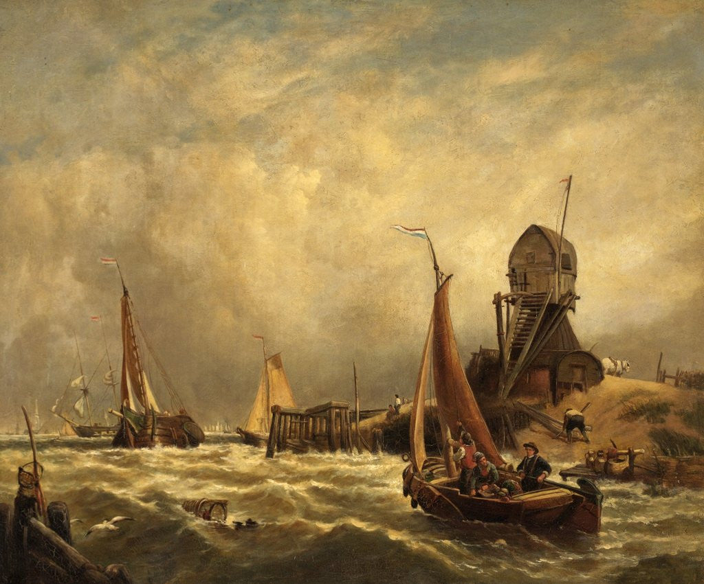 Detail of On the Scheldt by Anonymous