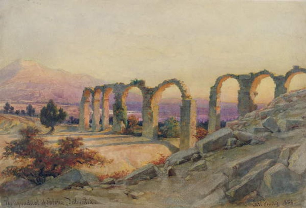 Detail of The Aqueduct of Salona, Dalmatia, 1854 by Carl Haag