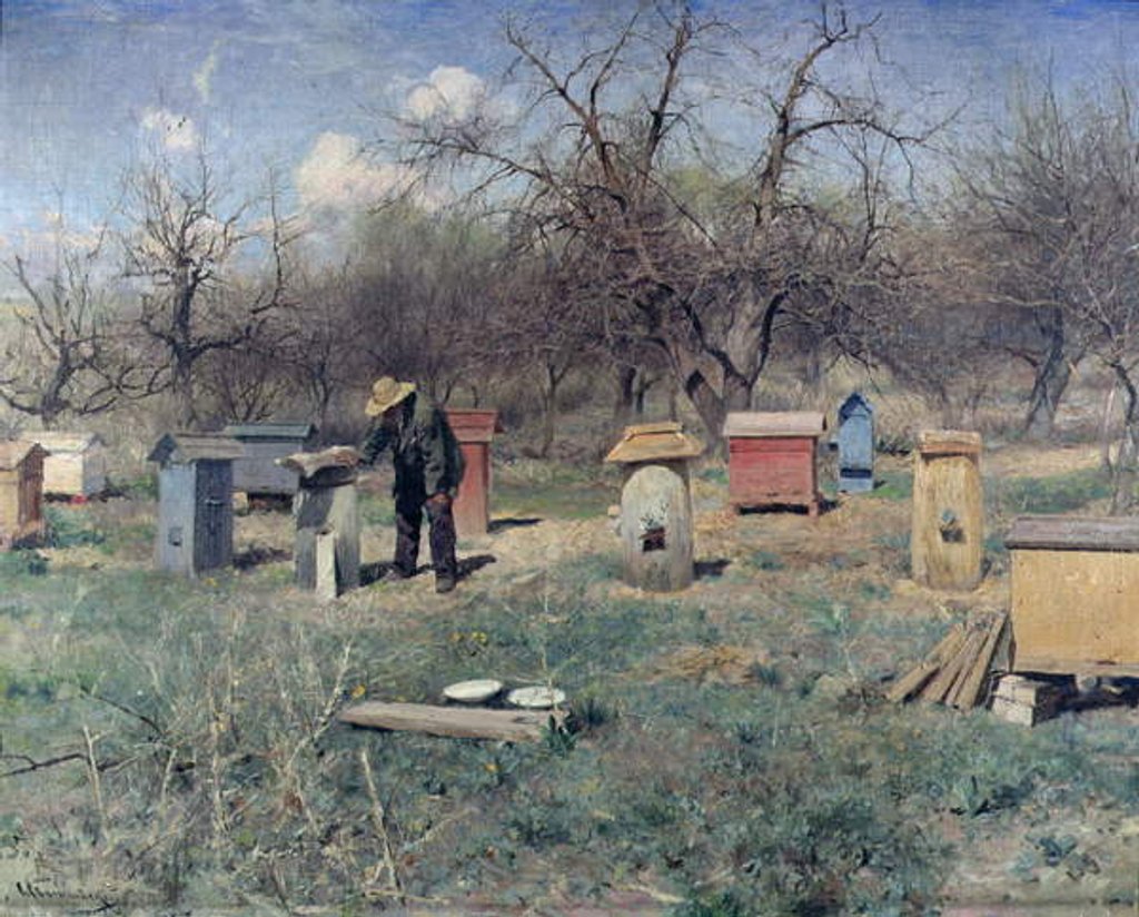 Detail of A Spring Day, or Beehives, 1899 by Sergei Ivanovich Svetoslavsky