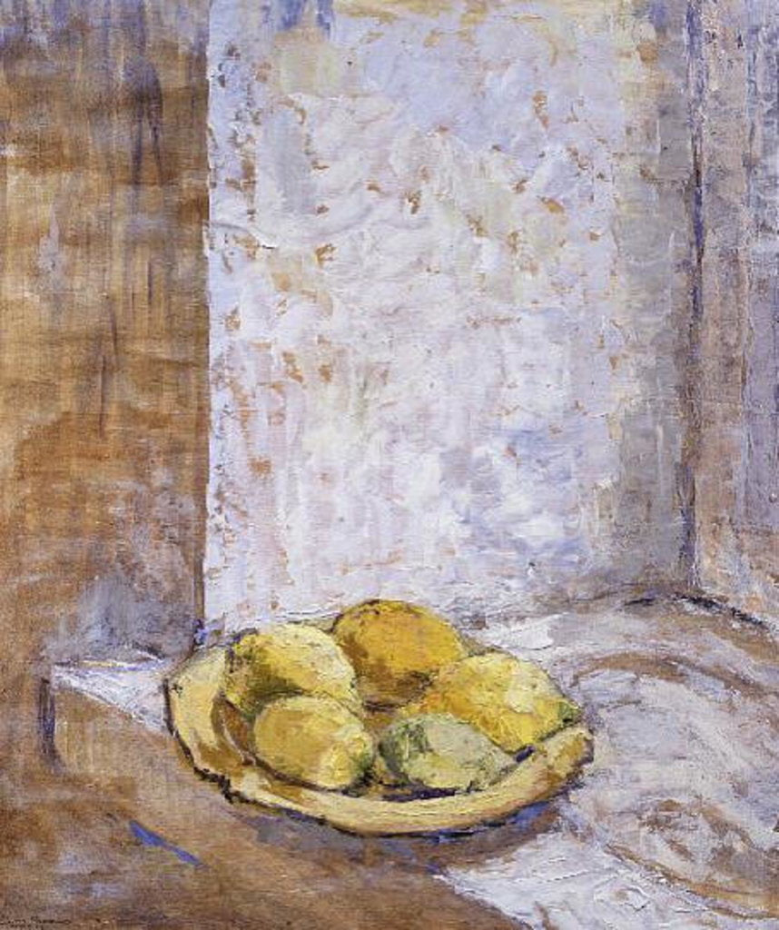 Detail of Lemons on the window sill, 1993 by Diana Schofield