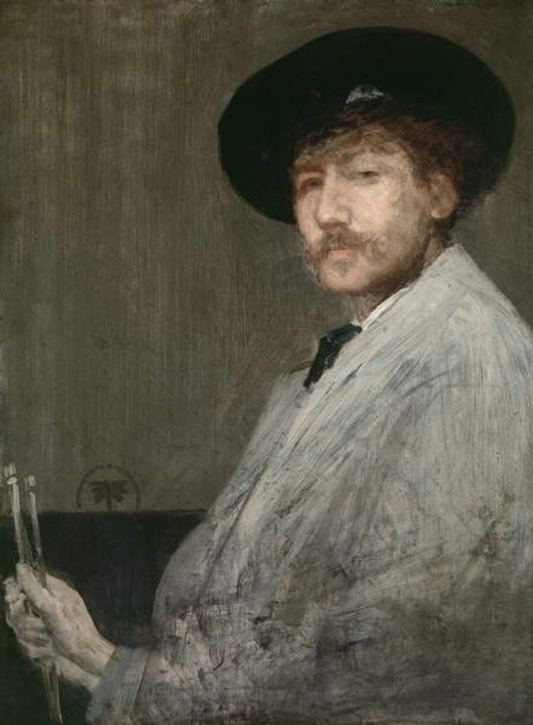 Detail of Arrangement in Grey: Portrait of the Painter, c.1872 by James Abbott McNeill Whistler