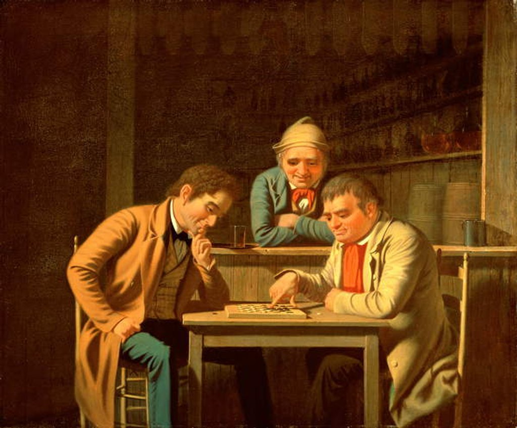 Detail of The Checker Players, 1850 by George Caleb Bingham