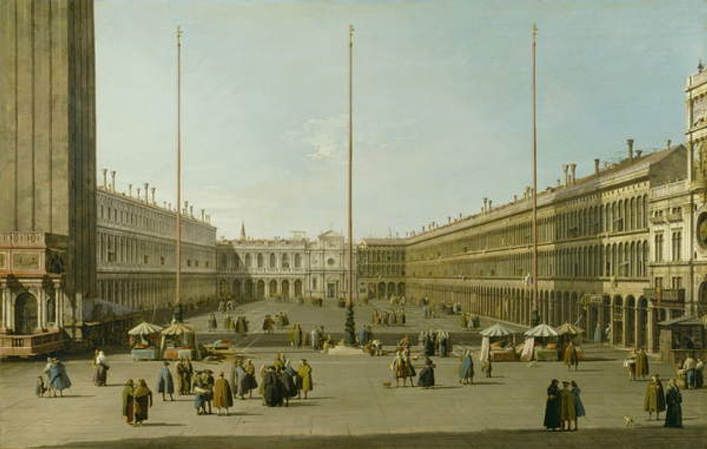 Detail of The Piazza San Marco, c.1738-40 by Canaletto