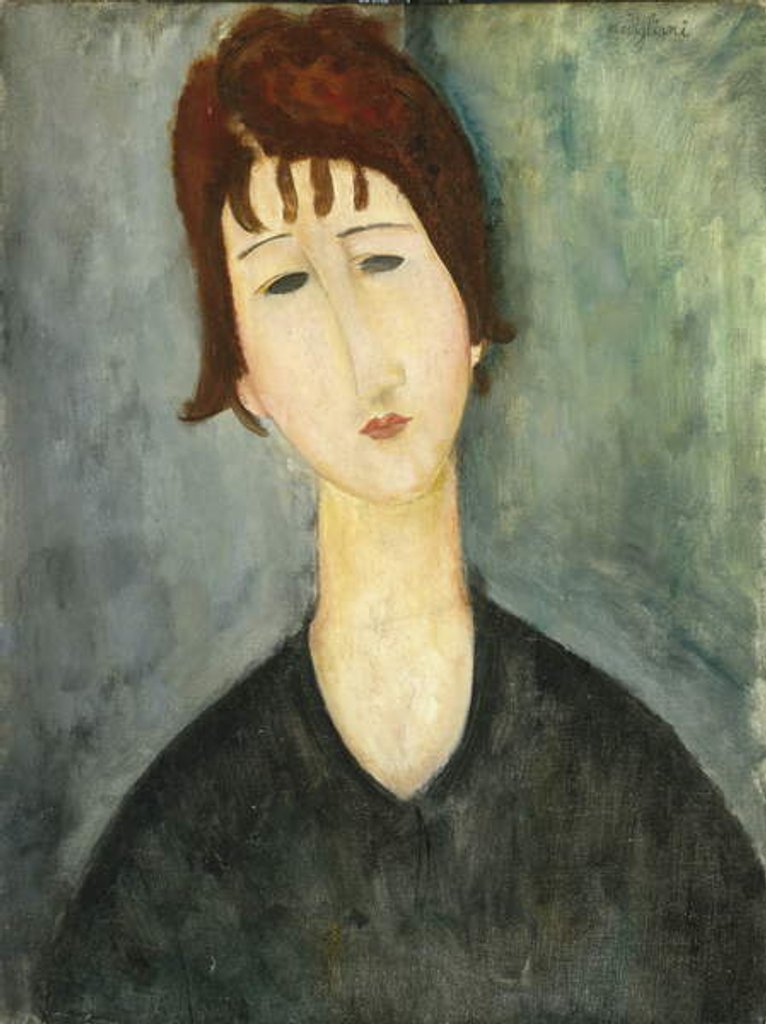 Detail of A Woman, 1917-20 by Amedeo Modigliani