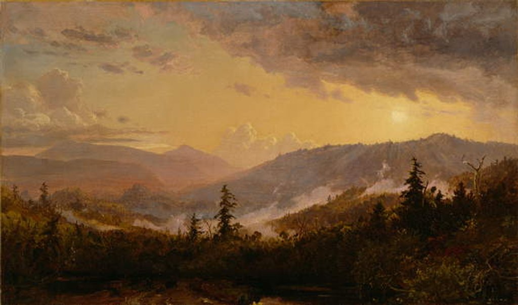 Detail of Sunset after a Storm in the Catskill Mountains, c.1860 by Jasper Francis Cropsey
