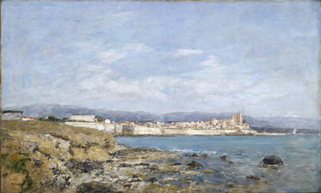 Detail of View of Antibes, 1893 by Eugene Louis Boudin
