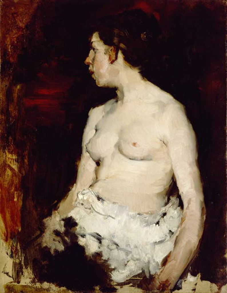 Detail of Seated Nude, c.1879 by Frank Duveneck